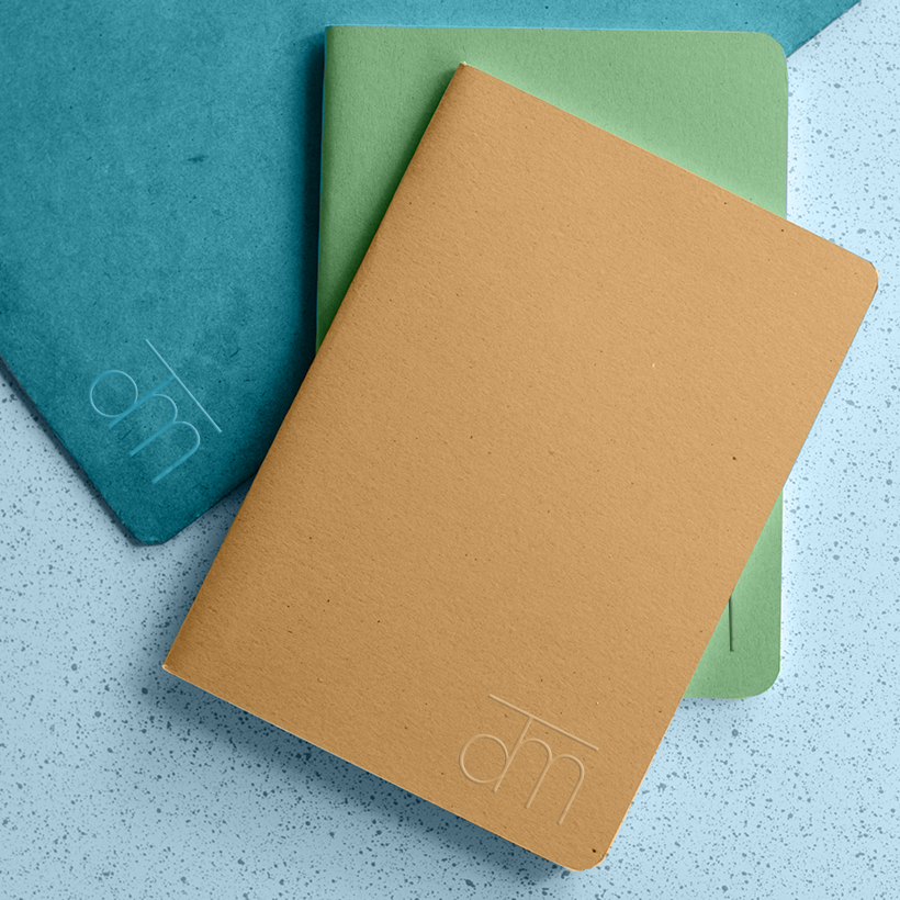 Carnets Tadamm Architecture, bleu, vert et brun