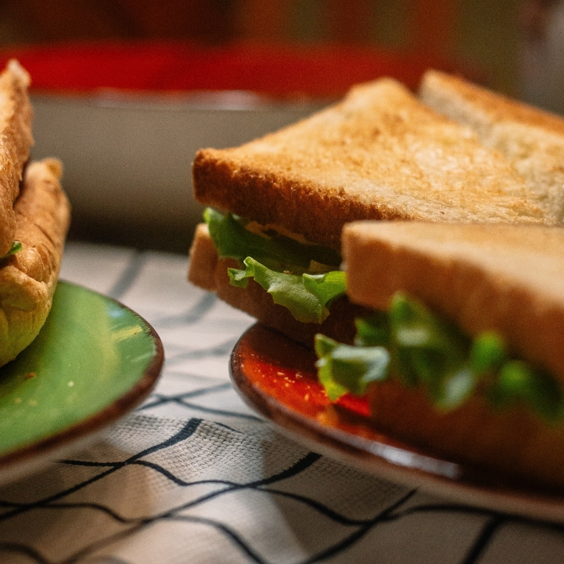 Image contexte Maison des sables, sandwich de pain de mie